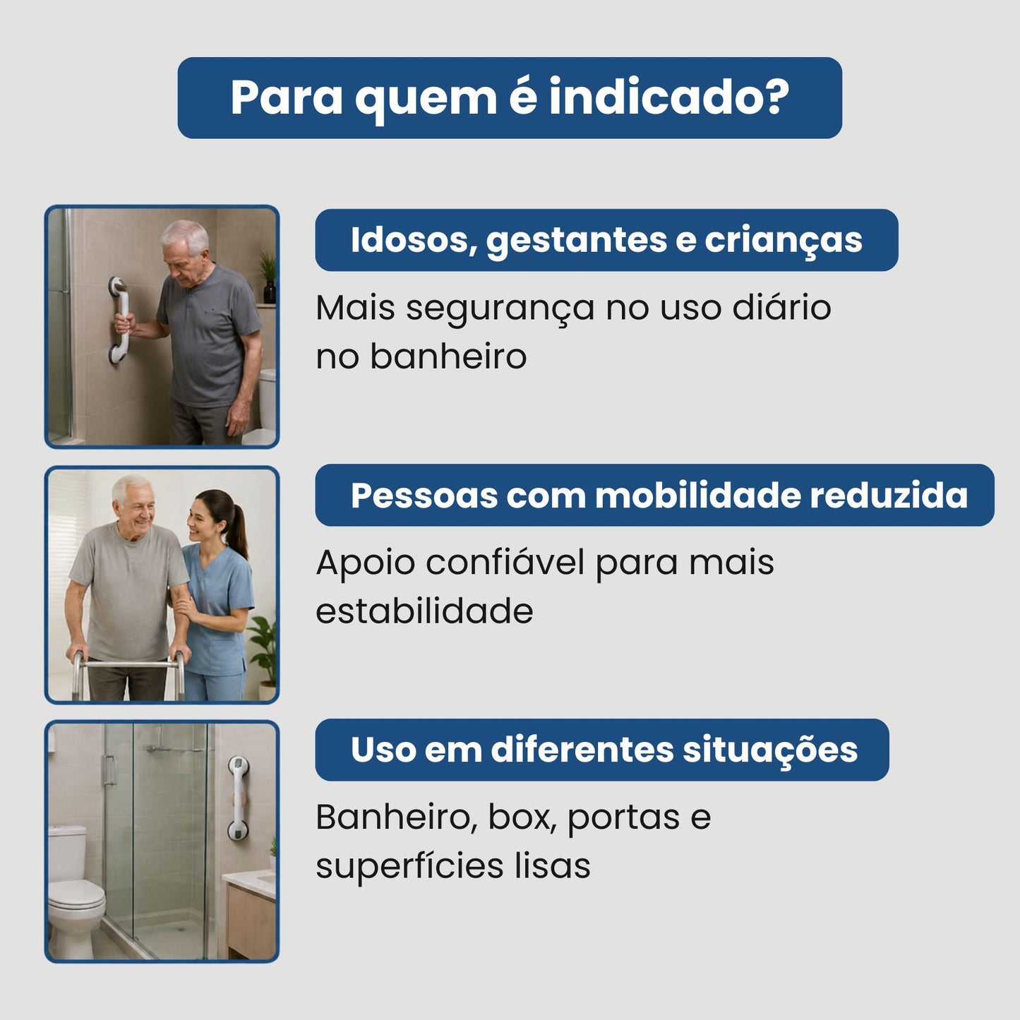 SecureGrip™ - Apoio Portátil para Banheiro