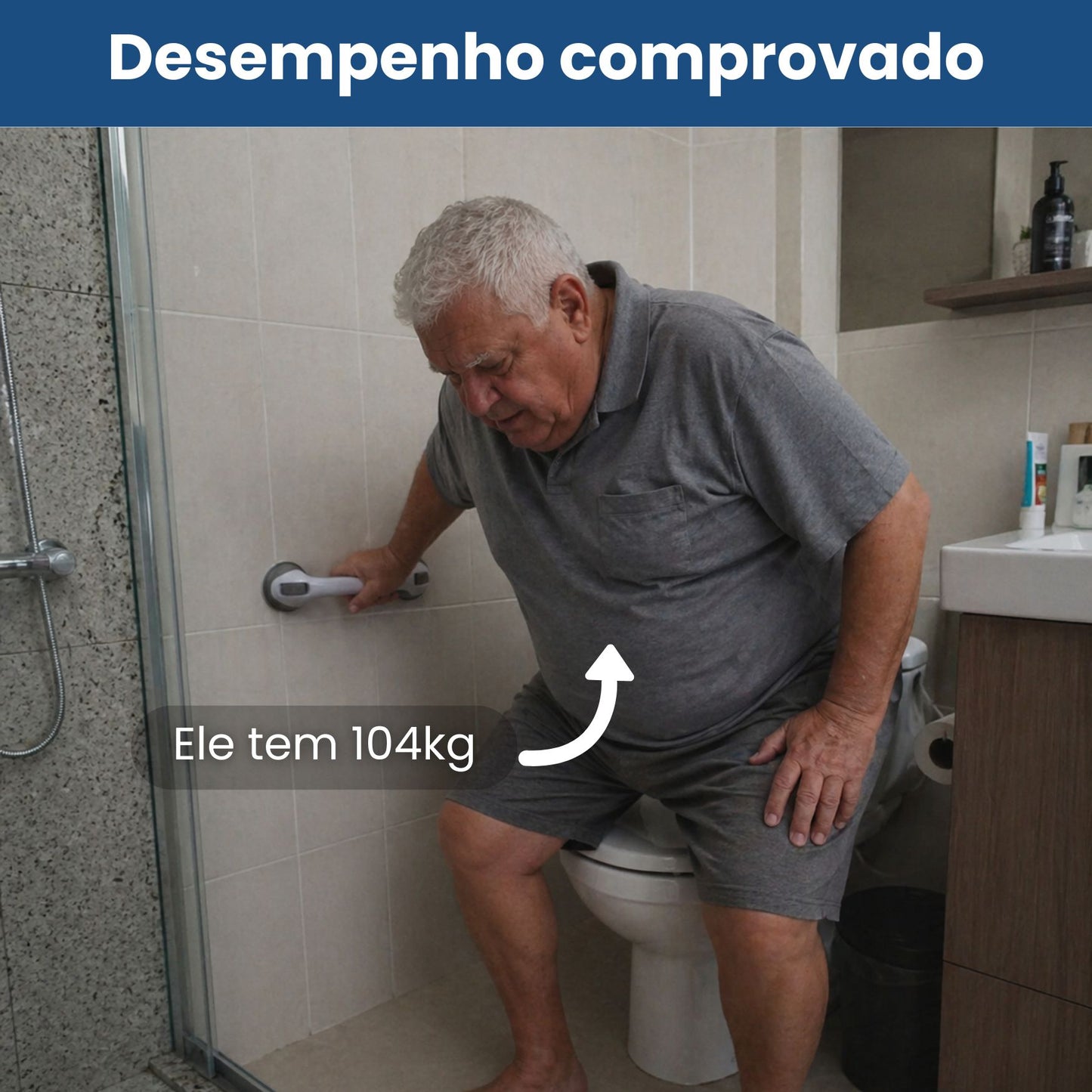 SecureGrip™ - Apoio Portátil para Banheiro